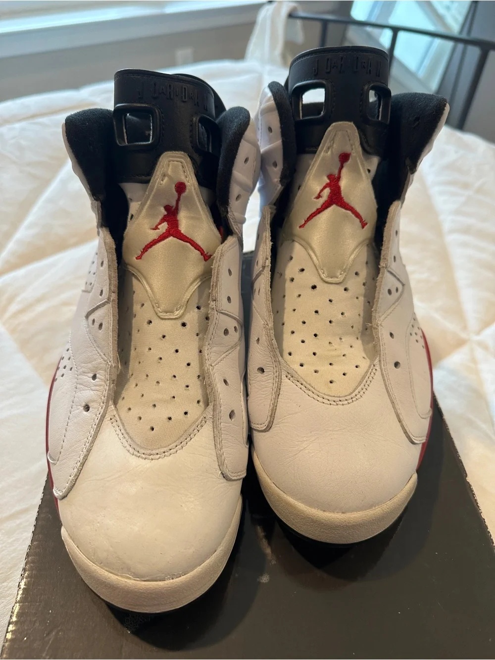 2010 Jordan Air Jordan 6 Retro in White, Red and Black